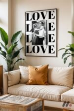 Kişiye Özel LOVE Tipografi Fotoğraflı Poster Duvar Tablosu, Sevdiklerinize Özel Hediye - Görsel 3