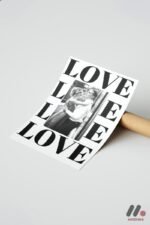 Kişiye Özel LOVE Tipografi Fotoğraflı Poster Duvar Tablosu, Sevdiklerinize Özel Hediye - Görsel 7