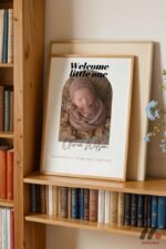 Kişiye Özel Welcome Little One Bebek Posteri Duvar Tablosu, Sevdiklerinize Özel Hediye - Görsel 5