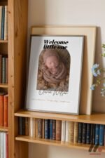 Kişiye Özel Welcome Little One Bebek Posteri Duvar Tablosu, Sevdiklerinize Özel Hediye - Görsel 2