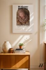 Kişiye Özel Welcome Little One Bebek Posteri Duvar Tablosu, Sevdiklerinize Özel Hediye - Görsel 8