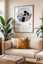 Kişiye Özel Daire Fotoğraflı Müzik Posteri Duvar Tablosu, Sevdiklerinize Özel Hediye - Görsel 6