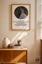 Kişiye Özel Şiirli Daire Fotoğraf Posteri Duvar Tablosu, Sevdiklerinize Özel Hediye - Görsel 4
