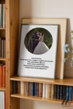Kişiye Özel Şiirli Daire Fotoğraf Posteri Duvar Tablosu, Sevdiklerinize Özel Hediye - Görsel 2