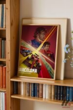 Barcelona Grand Prix Pilot Afişi Duvar Tablosu, Oto Severlere Özel Hediye - Görsel 5