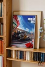 Mexico City Yarış Afişi Duvar Tablosu, Oto Severlere Özel Hediye - Görsel 2