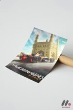 Hyderabad Charminar Yarış Afişi Duvar Tablosu, Oto Severlere Özel Hediye - Görsel 7