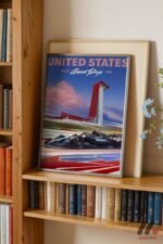 Amerika Grand Prix Austin Afişi Duvar Tablosu, Oto Severlere Özel Hediye - Görsel 2