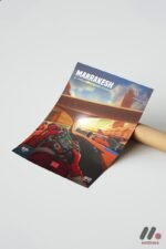 Marrakesh Yarış Afişi Duvar Tablosu, Oto Severlere Özel Hediye - Görsel 7