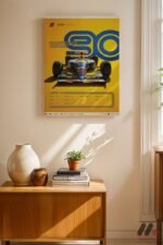 Formula 1 90. Yıl Anma Afişi Duvar Tablosu, Oto Severlere Özel Hediye - Görsel 8