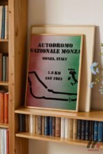 Monza Pist Haritası İtalya Duvar Tablosu, Oto Severlere Özel Hediye - Görsel 5