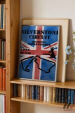 Silverstone Pist Haritası İngiltere Duvar Tablosu, Oto Severlere Özel Hediye - Görsel 2