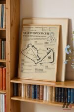 Silverstone Vintage Pist Haritası Duvar Tablosu, Oto Severlere Özel Hediye - Görsel 5