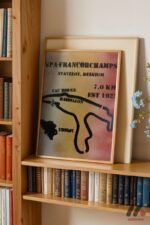 Spa Francorchamps Vintage Pist Haritası Duvar Tablosu, Oto Severlere Özel Hediye - Görsel 5