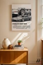 Honda NSX NA1 JDM Araba Posteri Duvar Tablosu, Oto Severlere Özel Hediye - Görsel 8