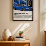 Mitsubishi Lancer Evo VI JDM Poster Duvar Tablosu, Oto Severlere Özel Hediye