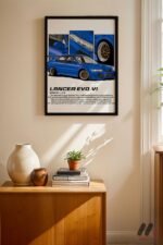 Mitsubishi Lancer Evo VI JDM Poster Duvar Tablosu, Oto Severlere Özel Hediye