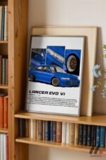 Mitsubishi Lancer Evo VI JDM Poster Duvar Tablosu, Oto Severlere Özel Hediye - Görsel 2