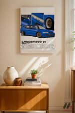 Mitsubishi Lancer Evo VI JDM Poster Duvar Tablosu, Oto Severlere Özel Hediye - Görsel 8