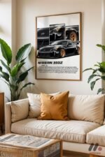 Nissan 350Z JDM Araba Posteri Duvar Tablosu, Oto Severlere Özel Hediye - Görsel 6