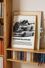 Nissan Silvia S15 JDM Poster Duvar Tablosu, Oto Severlere Özel Hediye - Görsel 5