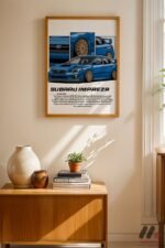 Subaru Impreza JDM Araba Posteri Duvar Tablosu, Oto Severlere Özel Hediye - Görsel 4