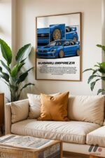 Subaru Impreza JDM Araba Posteri Duvar Tablosu, Oto Severlere Özel Hediye - Görsel 6