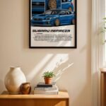 Subaru Impreza JDM Araba Posteri Duvar Tablosu, Oto Severlere Özel Hediye