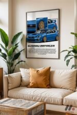 Subaru Impreza JDM Araba Posteri Duvar Tablosu, Oto Severlere Özel Hediye - Görsel 3