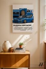 Subaru Impreza JDM Araba Posteri Duvar Tablosu, Oto Severlere Özel Hediye - Görsel 8