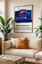 Subaru Impreza WRX STI JDM Poster Duvar Tablosu, Oto Severlere Özel Hediye - Görsel 6