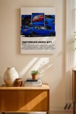 Subaru Impreza WRX STI JDM Poster Duvar Tablosu, Oto Severlere Özel Hediye - Görsel 8