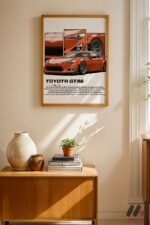 Toyota GT86 JDM Araba Posteri Duvar Tablosu, Oto Severlere Özel Hediye - Görsel 4