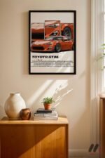 Toyota GT86 JDM Araba Posteri Duvar Tablosu, Oto Severlere Özel Hediye