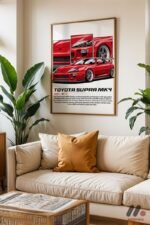 Toyota Supra MK4 JDM Poster Duvar Tablosu, Oto Severlere Özel Hediye - Görsel 6