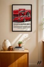 Toyota Supra MK4 JDM Poster Duvar Tablosu, Oto Severlere Özel Hediye