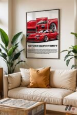 Toyota Supra MK4 JDM Poster Duvar Tablosu, Oto Severlere Özel Hediye - Görsel 3