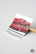 Toyota Supra MK4 JDM Poster Duvar Tablosu, Oto Severlere Özel Hediye - Görsel 7