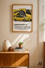 Mitsubishi Lancer Evo IX JDM Poster Duvar Tablosu, Oto Severlere Özel Hediye - Görsel 4