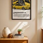 Mitsubishi Lancer Evo IX JDM Poster Duvar Tablosu, Oto Severlere Özel Hediye