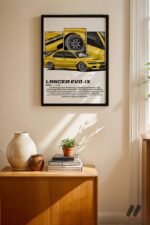 Mitsubishi Lancer Evo IX JDM Poster Duvar Tablosu, Oto Severlere Özel Hediye