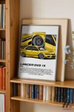 Mitsubishi Lancer Evo IX JDM Poster Duvar Tablosu, Oto Severlere Özel Hediye - Görsel 2