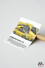 Mitsubishi Lancer Evo IX JDM Poster Duvar Tablosu, Oto Severlere Özel Hediye - Görsel 7
