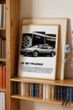 Toyota AE86 Trueno JDM Poster Duvar Tablosu, Oto Severlere Özel Hediye - Görsel 5