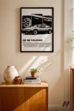 Toyota AE86 Trueno JDM Poster Duvar Tablosu, Oto Severlere Özel Hediye