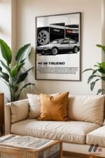 Toyota AE86 Trueno JDM Poster Duvar Tablosu, Oto Severlere Özel Hediye - Görsel 3