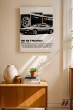 Toyota AE86 Trueno JDM Poster Duvar Tablosu, Oto Severlere Özel Hediye - Görsel 8