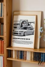 Honda Civic EK9 JDM Araba Posteri Duvar Tablosu, Oto Severlere Özel Hediye - Görsel 5