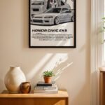 Honda Civic EK9 JDM Araba Posteri Duvar Tablosu, Oto Severlere Özel Hediye