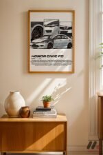 Honda Civic FD JDM Poster Duvar Tablosu, Oto Severlere Özel Hediye - Görsel 4